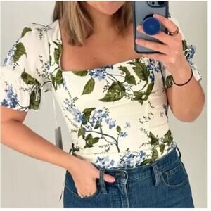 Reformation Constance Top Riviera Floral Sz 4